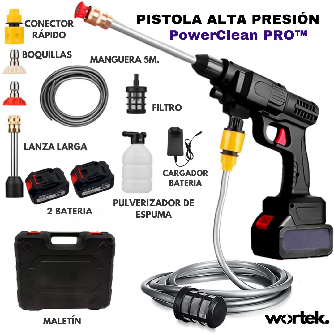PowerClean PRO™ - Pistola de Alta Presión para Limpieza