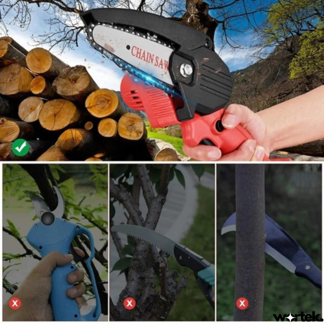 Motosierra de Mano Eléctrica | 2 Baterías 48V + Maletin GRATIS