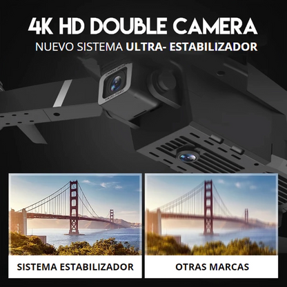 Drofly®️ - Dron con doble cámara Full HD 4K (+2 Baterías y Maletín GRATIS)