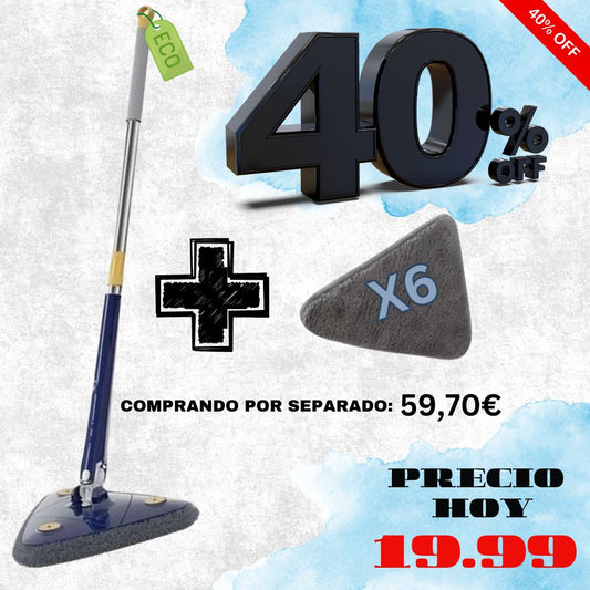 Mopa 360° para Suelos, Azulejos, Techos, Paredes y Ventanas