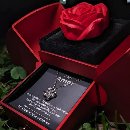 Rosa Artesanal Amor Infinito + Colgante 18K + Detalle Único · LoveEternal™